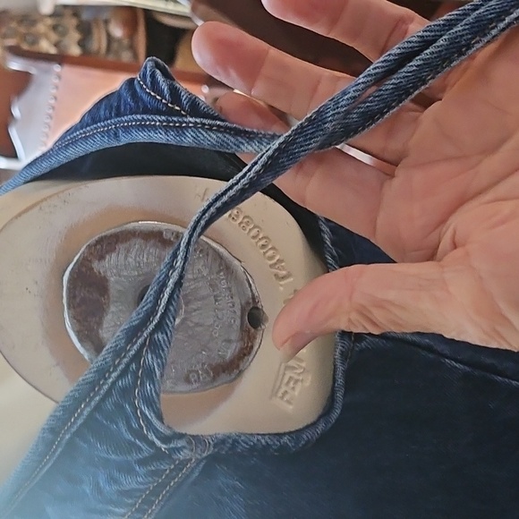 New W Tag MESHKI Baker Off-Shoulder Dark Denim Mini Dress Size Small - Picture 7 of 13